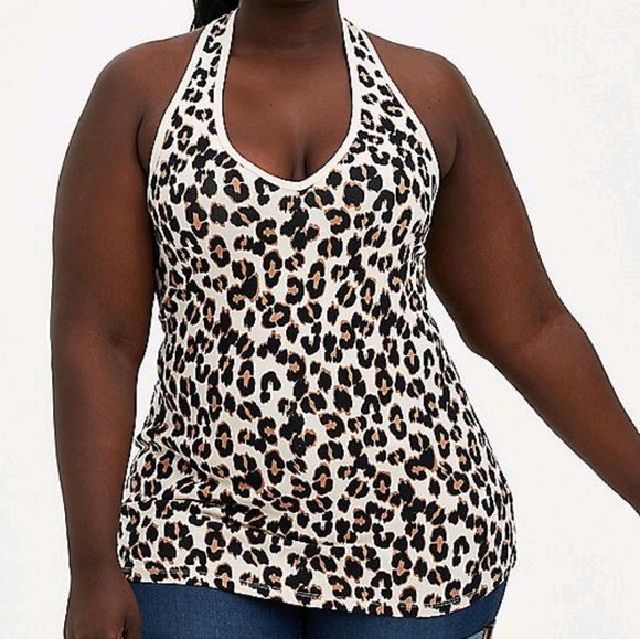 torrid Tops - Torrid Leopard Foxy Halter Top 4XL